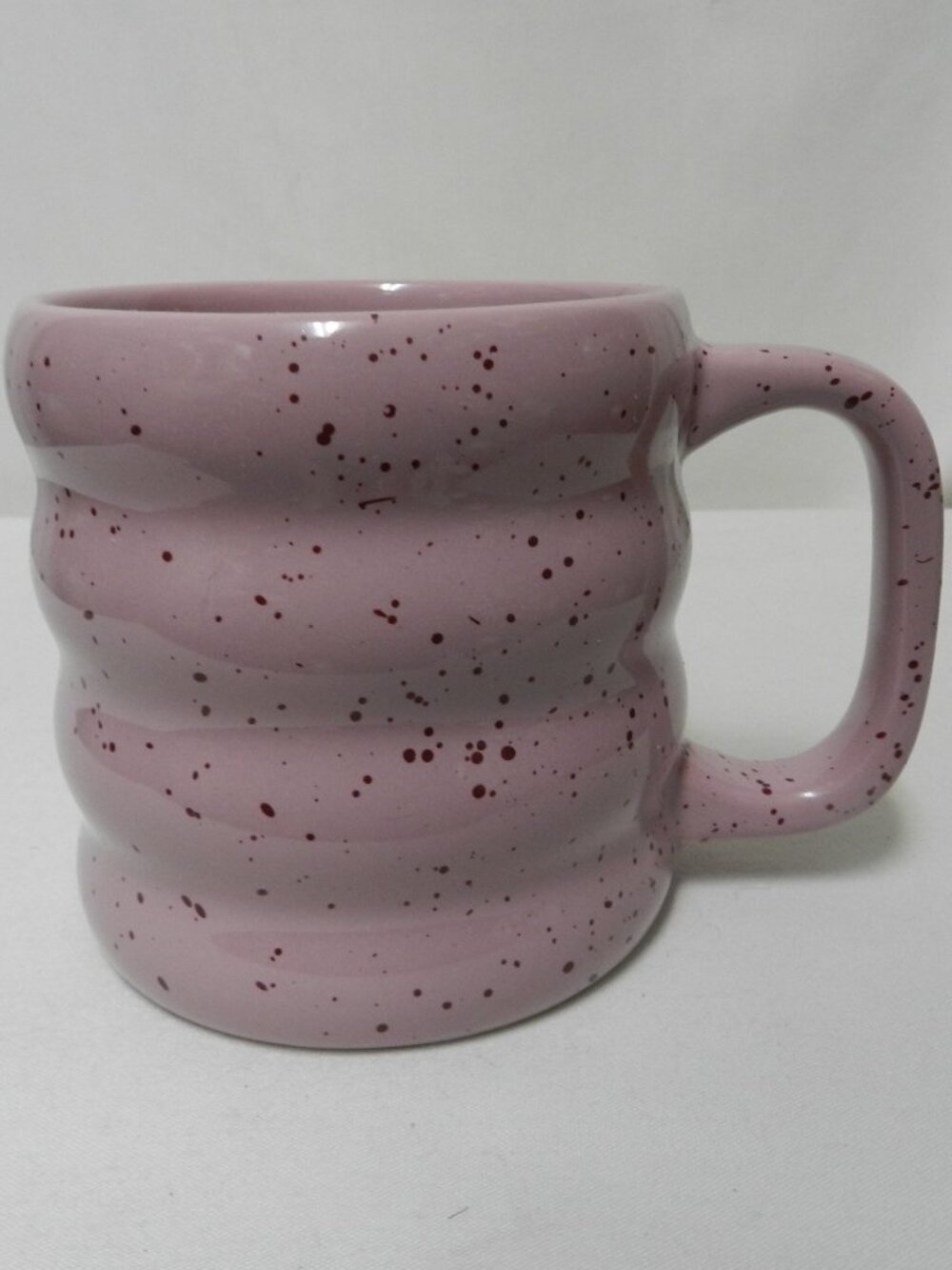 Modern Expression Jumbo Pink Speckled Ceramic Mug Cup 22oz Micro Dish safe NEW